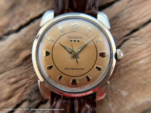 Benrus Original Copper Dial 3-Star Marked 'Canada', Automatic, 33.5mm