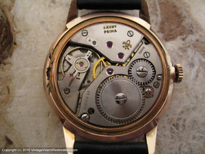 Cauny Prima Rose Gold with Art Deco Style Numbers, Manual, Huge 36mm