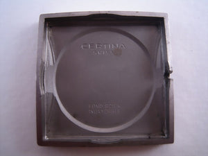 Certina Large Black Square Certidate, Manual, Large 31x31mm