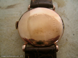 Early Certina Pink Gold Tear Drop Case, Manual, 33mm