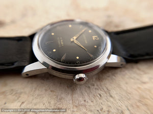 Certina with Military Style Black Dial 21 Rubis, Automatic, 33mm