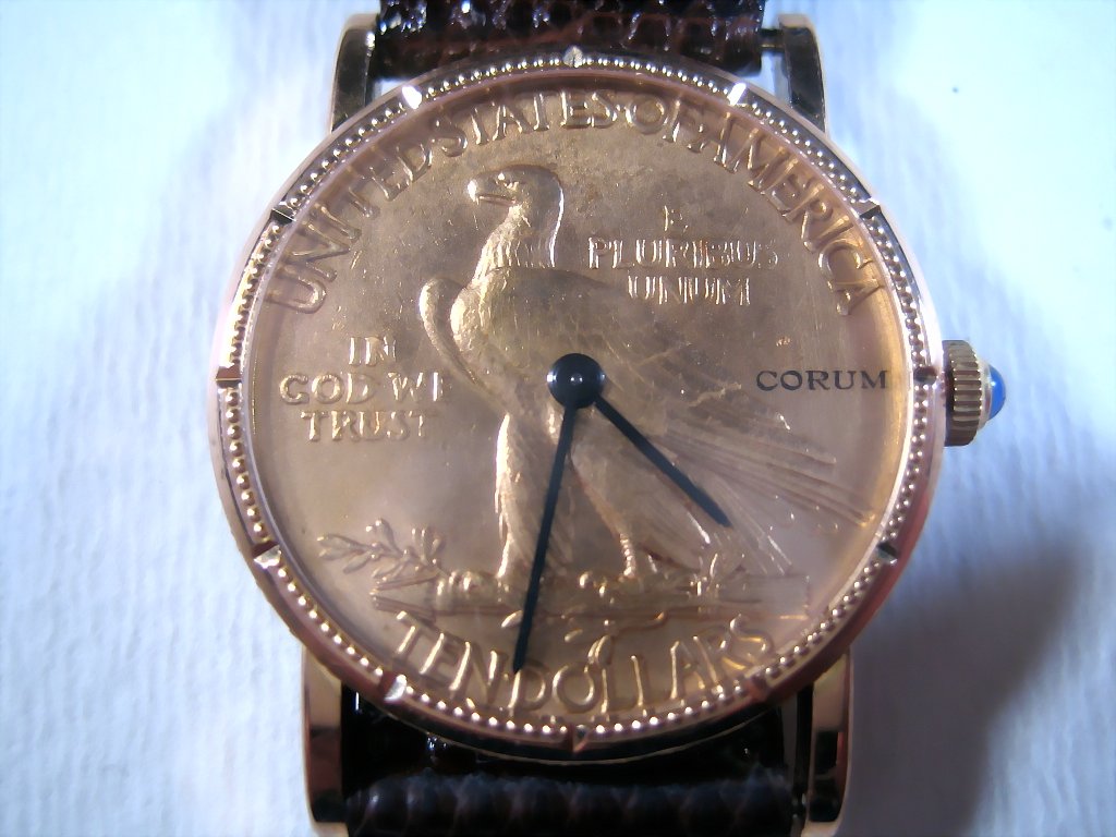 Corum Rare $10 Indian Head Gold Coin, Manual, 29mm – Vintage Watch