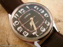 Load image into Gallery viewer, Cool Black Dial Corcel with Most Unusual Art Nouveau Styled Numbers, Automatic, 33mm
