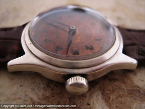 Crawford Military Style with Original Coppery-Rust Dial Color, Manual, 29.5mm