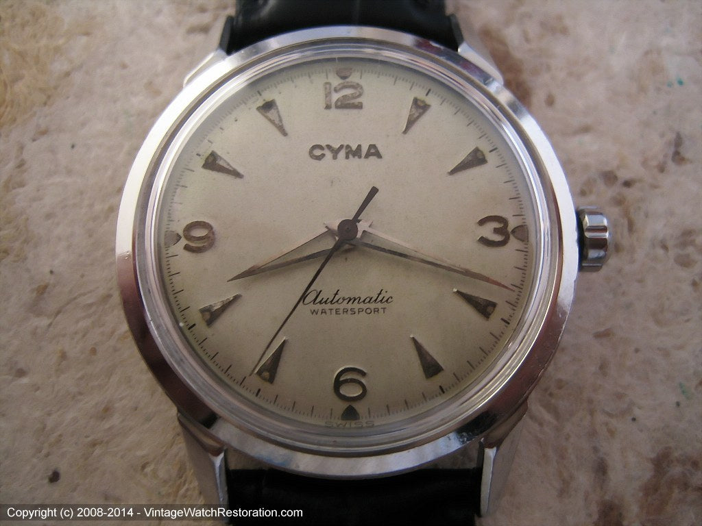 Cyma Watersport Original Dial Bumper Automatic, Automatic, Large 34mm