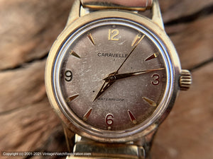 Caravelle with Light Golden Caramel Dial and Original Western Electric (a Bell Company) Logo Bracelet, Manual, 32mm