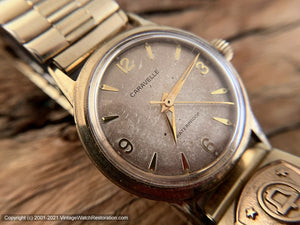 Caravelle with Light Golden Caramel Dial and Original Western Electric (a Bell Company) Logo Bracelet, Manual, 32mm