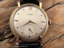 Load image into Gallery viewer, Certina Pearl Light Patina Dial in Rare Pin Cushion Bezel Case with Original Certina Box, Manual, 37mm
