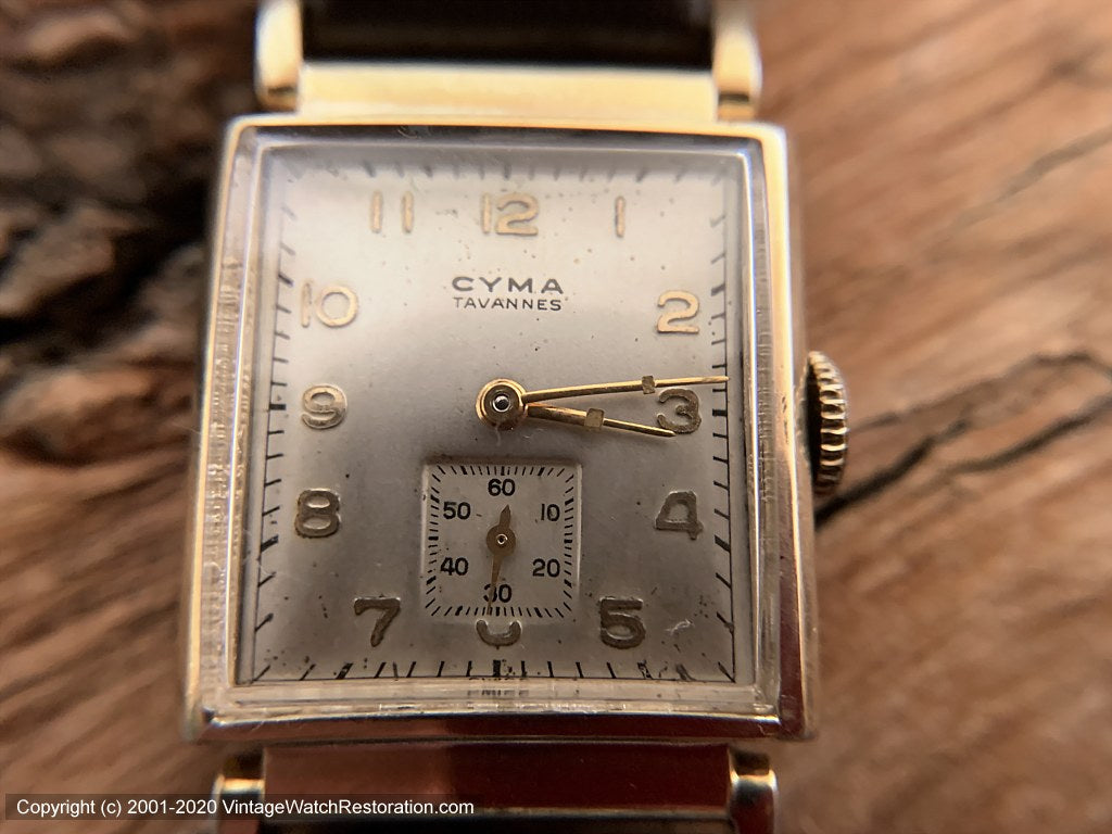 Cyma Tavannes - Sweet Square Case, Manual, 22.5x38mm – Vintage