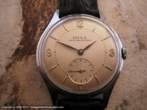 Doxa Military Caliber 942 with Original Champagne Dial, Manual, 32mm