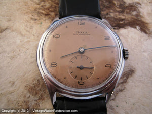 Salmon Dial Doxa with Fine Hands, Manual, Large 35mm