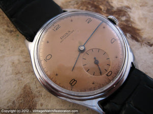 Salmon Dial Doxa with Fine Hands, Manual, Large 35mm