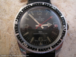 Doxa 'Duxot' Black Dial Divers with Date, Manual, Very Large 36mm