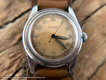 Load image into Gallery viewer, Doxa Military Amber Patina Dial on Wide Military-Style Leather Strap, Manual, 32.5mm
