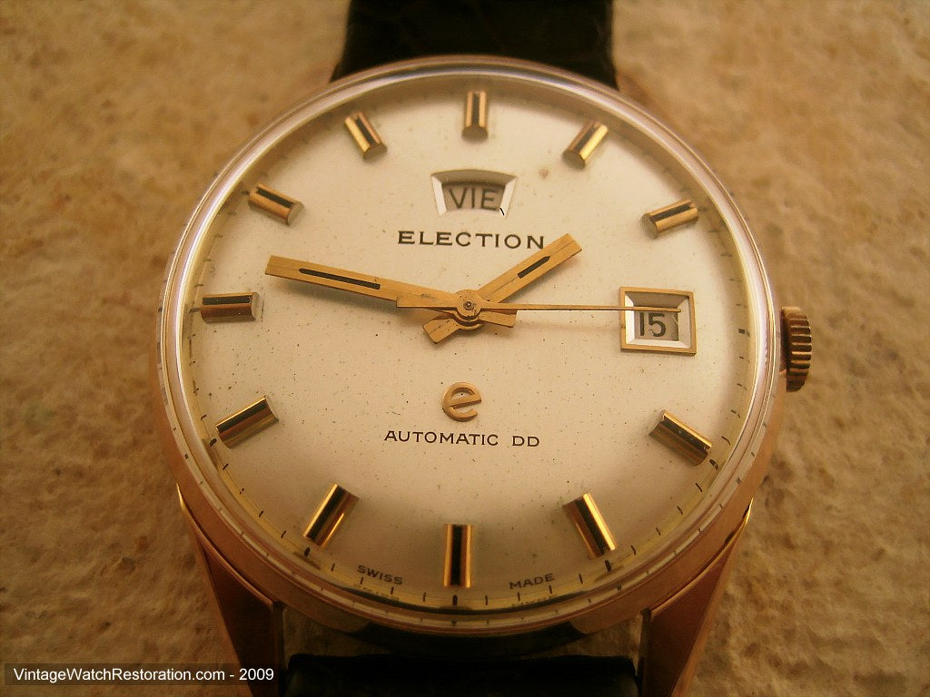 Election Day/Date Rose Gold Plated, Automatic, Large 35.5mm
