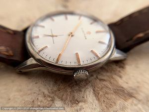 Election Large & Bold with Pure White Dial and Rose Gold Case and Numbers, Manual, Very Large 37mm