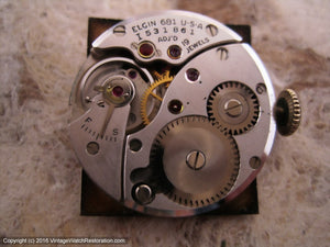 Elgin 19 Original Dial in Winged Case, Manual, 38x27mm