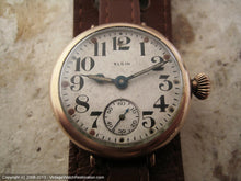 Load image into Gallery viewer, Early WWI Elgin Transitional with Parchment Patina Dial, Manual, 31mm
