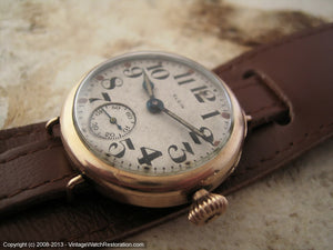 Early WWI Elgin Transitional with Parchment Patina Dial, Manual, 31mm