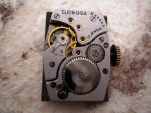 Load image into Gallery viewer, Elgin Early Model with Silvery Aged Dial and Scrolled Lugs, Manual, 20x35mm
