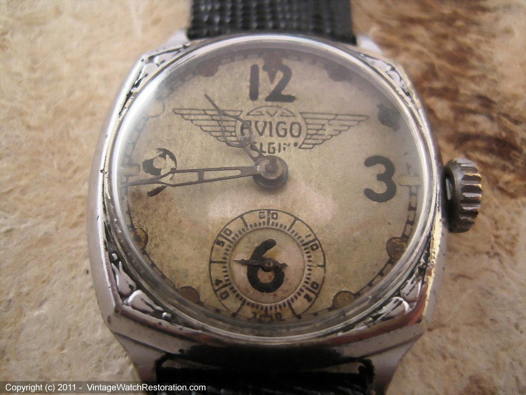 Elgin Avigo with Rarely Seen Original Dial and Case Manual 29.5