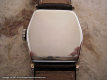 Load image into Gallery viewer, Elgin ca. 1930 with Super Dial in Large Hexagon White Gold Case, Manual, Large 29x36mm
