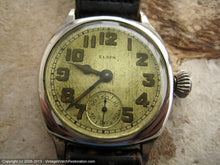 Load image into Gallery viewer, Early Transitional Elgin with Light Golden Patina Dial, Manual, 31x37.5mm
