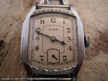 Load image into Gallery viewer, Elgin Original Germanic Deco Dial from Depression Era, Manual, 28.5x37.5mm
