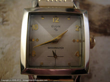 Load image into Gallery viewer, Beefy Square Elgin Shockmaster with Quadrant Design Dial, Manual, 28.5x28.5mm
