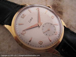 Magnificent NOS Eska Two-Tone Dial, Manual, Large 36mm