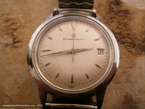Eterna-matic Stainless with Date, Manual, Large 35mm
