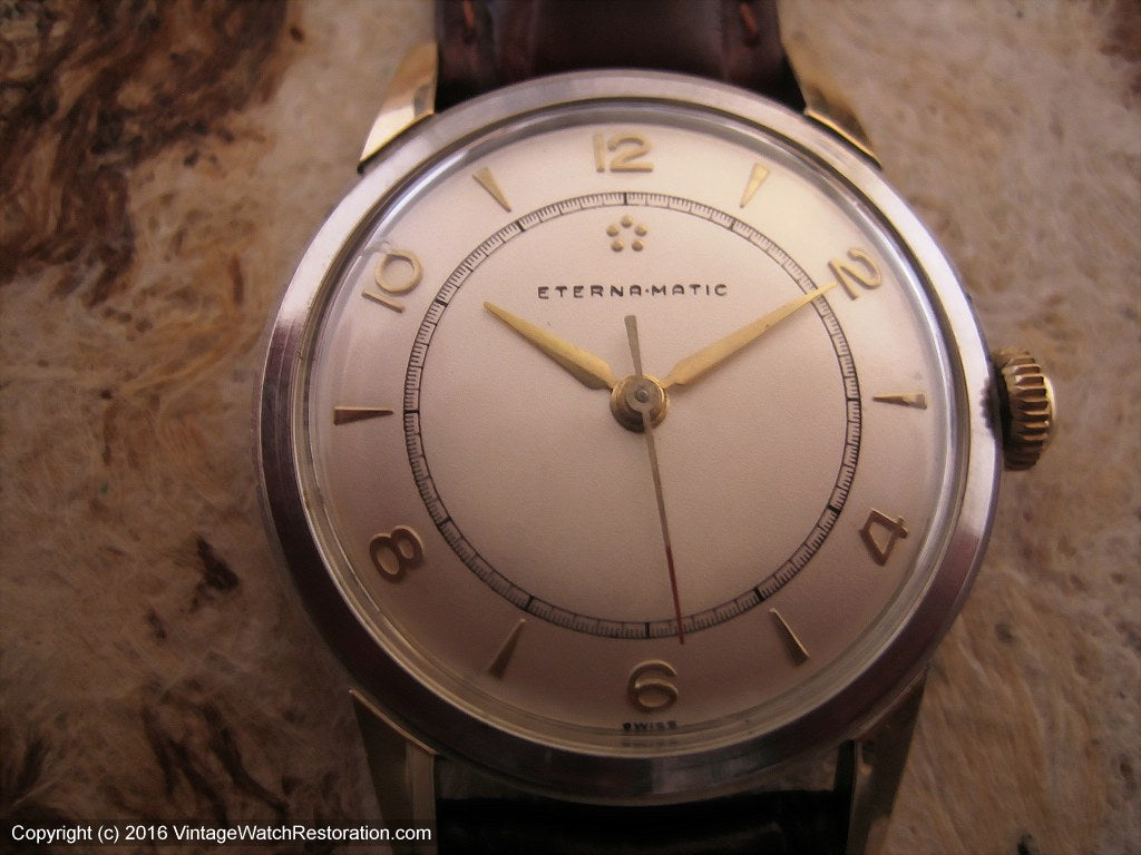 Early Eterna-Matic with Rare Early Rotor Automatic Movement, Automatic, 33mm