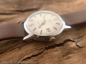 Elgin Silver Dial with Date, Manual, 34mm