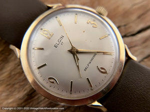Elgin 17 Self Winding Perfect Pearl Dial with Bubble Back Case, Automatic, 34mm