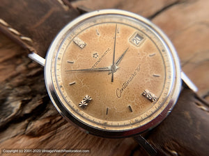 Eterna-Matic 'Centennaire 61' Amber Copper Patina, Date, Automatic, Large 35mm