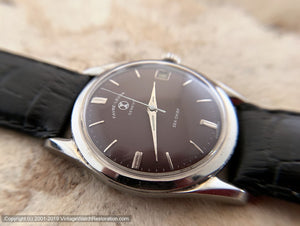 Favre-Leuba 'Sea Chief' in Stunning Maroon Dial with Date, Manual, 35mm