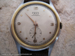 Fero Huge 15 Rubis in Two Tone Case, Manual, Huge 38mm