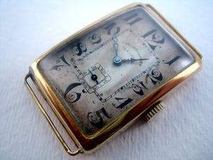 Very Large and Rare 18K Gold Fleurus Chronometre, Manual, 26x36mm
