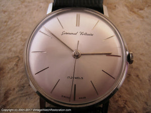 Classic Calatrava style Germinal Voltaire in 14K White Gold Case, Manual, 34mm