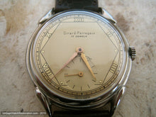 Load image into Gallery viewer, Girard-Perregaux with Champagne Colored Six Sided Design Dial, Manual, Huge 37mm
