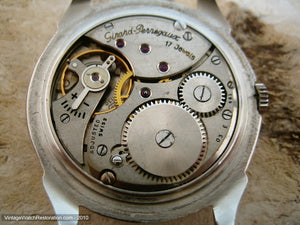 Girard-Perregaux with Champagne Colored Six Sided Design Dial, Manual, Huge 37mm