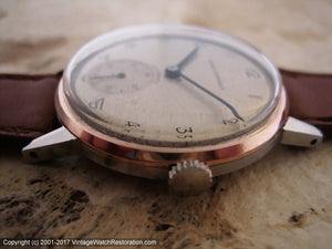 Large Girard-Perregaux with Original Dial and Rose-Gold Bezel Ring, Manual, 35mm