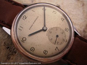 Large Girard-Perregaux with Original Dial and Rose-Gold Bezel Ring, Manual, 35mm