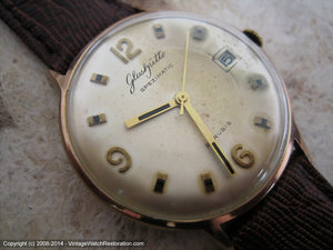 Rare East German Glashutte Spezimatic with Date, Automatic, Very Large 36.5mm