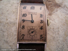 Load image into Gallery viewer, Gruen Precision with Salmon Dial in Rose Gold Curvex Case, Manual, 20x37.5mm
