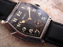 Load image into Gallery viewer, Gruen Guild Black Dial in Fantastic Deco Case, Manual, 27x34mm
