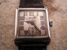 Load image into Gallery viewer, Gruen Guild c.1930s with Square White Gold Case and Silver Dial, Manual, 26x26mm
