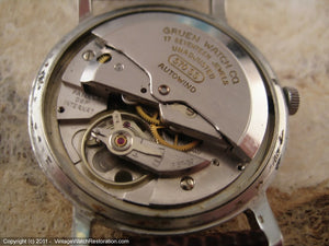 Gruen Precision Autowind with Attractively Designed Original Dial, Automatic, Large 34mm