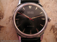 Load image into Gallery viewer, NOS Gruen Precision Black Dial Autowind, Manual, 34mm
