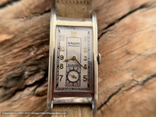 Load image into Gallery viewer, Gruen Precision Curvex Two Tone Dial in Elongated Case and Original Box, Manual, 20x46mm
